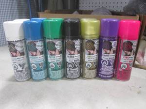 (CS) 12 Cans Assorted Color Hair Spray