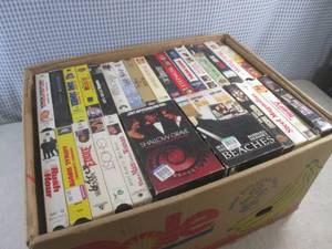 (G-1) Box Full of Assorted VHS Movies