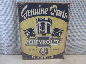 (EC1) Chevrolet Genuine Parts Tin Sign 16 x 11 12 - New In Wrap