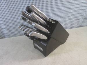 (G-1) Food Network Kitchen Knife Set with Block HolderOrganizer
