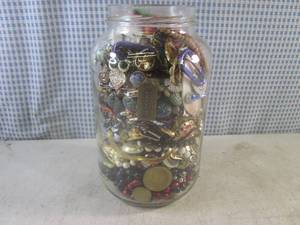 (G-1) 1 Gallon Jar Full of Fashion Jewelry