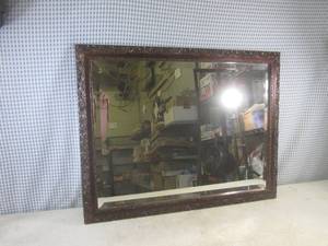 (D-1) Framed Beveled Mirror 27 x 21