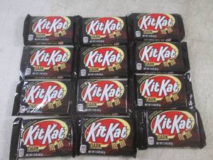 (B-3) 12 Kit Kat Dark Candy Bars Past Date