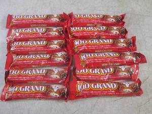 (B-3) 12 100 Grand Candy Bars Past Date