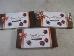 (B-1) 3 Boxes Russell Stover Milk Chocolate Assortments Past Date