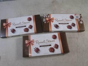 (B-1) 3 Boxes Russell Stover Milk Chocolate Assortments Past Date