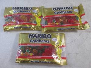 (B-1) 3 Bags Haribo Goldbears Past Date