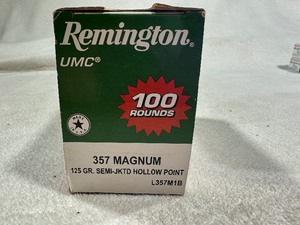 357 Magnum Remington Jacketed Hollow Point. 100 Rounds