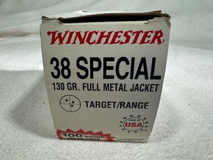 Winchester 38 Special 130GR Full Metal Jacket, 100 Round Value Pack