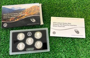 2014 US Mint America the Beautiful Quarters Silver Proof Set
