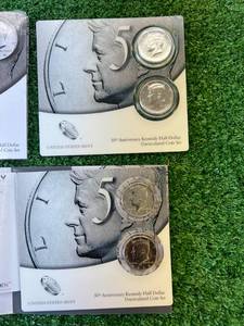 2 50th Anniversary Kennedy Half Dollar Uncirculated Coin Sets