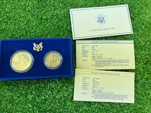 1986 US Liberty Coins - Silver Dollar & Half Dollar