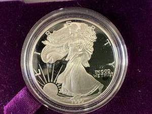 1990 Silver American Eagle 1 oz Proof 99.9% Silver