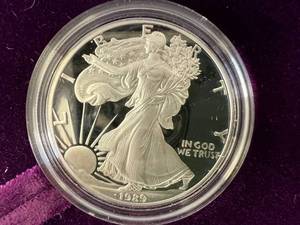 1989 Silver American Eagle 1 oz Proof 99.9% Silver