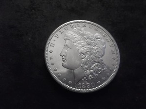 lot 7 image: 1880 S Morgan Silver Dollar