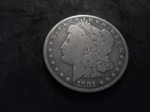 lot 8 image: 1881 CC Morgan Silver Dollar