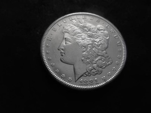 lot 9 image: 1881 S Morgan Silver Dollar