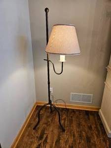 lot 53 image: Faux Primitive Industrial Floor Lamp from Dana Creath Designs