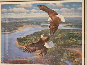 lot 109 image: Sky Dancers - Bald Eagles by Michael Sieve