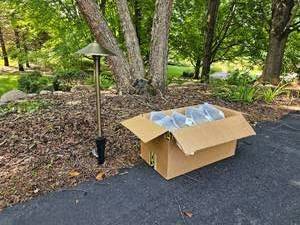 lot 113 image: Volt Outdoor Lighting Bronze Tone Path Lights