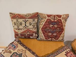 lot 71 image: Persian Rug Inspired Throw Pillows
