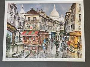 lot 127 image: Montmartre Paris Landmark Oil Painting
