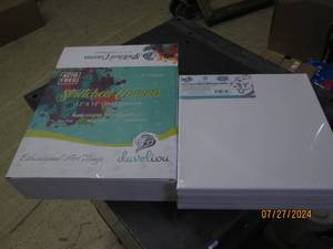 lot 176 image: new package of davelion 5 stretched canvas 12 inch x 12 inch panels acid free