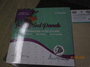 lot 178 image: package of new davelion 12 inch x 12 inch wood panels 4 panels in box pure birch