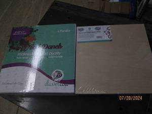 lot 179 image: package of new davelion 12 inch x 12 inch wood panels 4 panels in box pure birch