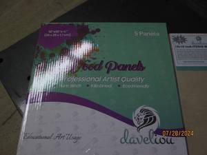 lot 180 image: package of new davelion 10 inch x 10 inch pure birch wood panels 4 in box new