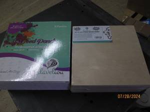 lot 183 image: package of new davelion 10 inch x 10 inch pure birch wood panels 4 in box new