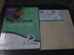 lot 187 image: package of new davelion 8 inch x 10 inch pure birch wood panels 4 in box new