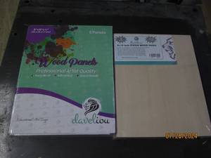 lot 189 image: package of new davelion 8 inch x 10 inch pure birch wood panels 4 in box new