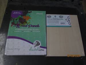 lot 191 image: package of new davelion 8 inch x 10 inch pure birch wood panels 4 in box new