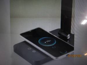 lot 222 image: Aleris LED Desk Lamp with USB Built-in Battery 13 new retail $135.00