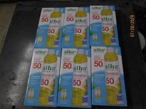 lot 247 image: 6 packages of 2 alba botanica broad spectrum 50 spf hawaiian suncreen