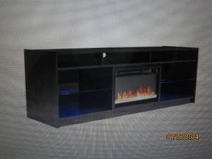 lot 20 image: Ameriwood Home Luna Fireplace TV Stand for TVs up to 75