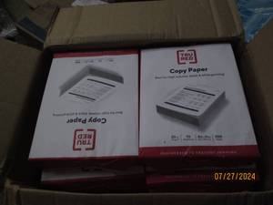 lot 35 image: 8 reams of tru red 8.5 x 11 inch copy paper