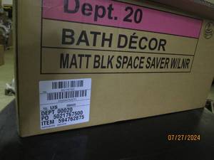 lot 117 image: case of 3 mat blk bathroom space savers new