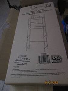 lot 118 image: case of 3 mat blk bathroom space savers new