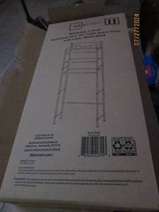 lot 119 image: case of 3 mat blk bathroom space savers new