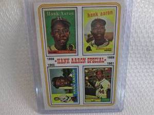 lot 1 image: 1974 Topps Hank Aaron Card...