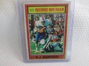 lot 10 image: 1976 Topps O.J. Simpson Record Brea...