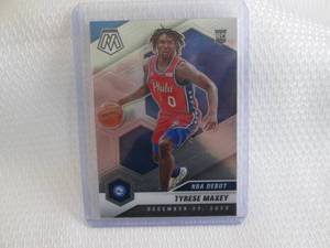 lot 46 image: 2020-21 Mosaic Tyrese Maxey Rookie ...