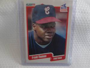 lot 70 image: 1990 Fleer Frank Thomas Rookie Card...