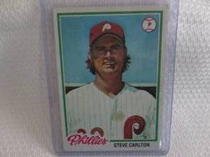 lot 72 image: 1978 Topps Steve Carlton Card...