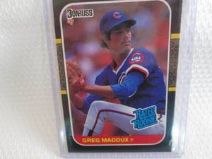 lot 73 image: 1987 Donruss Greg Maddux Rookie Car...