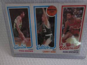 lot 100 image: 1981 Topps Larry Bird  Rookie REPRI...