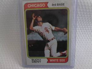 lot 123 image: 1974 Topps Bucky Dent Card...