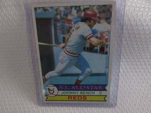 lot 125 image: 1979 Topps Johnny Bench Card...